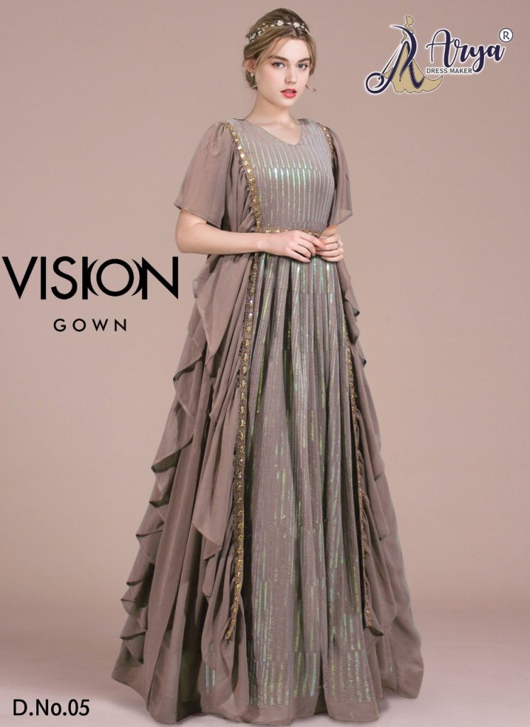 Embroidery Work Designer Gown at Rs.1350/Piece in surat offer by Gravity  Fashion