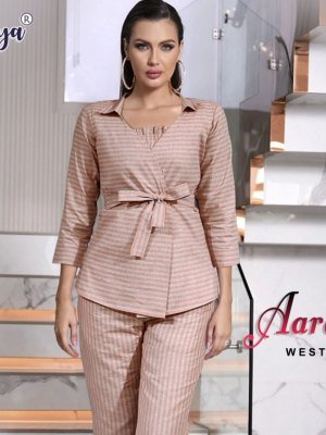 AARADHYA  Khadi Cotton Smock Work Western Wear D4  Western Wear
