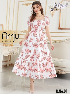 ARRJU  REYON COTTON THREAD WORK WESTERN WEAR D1