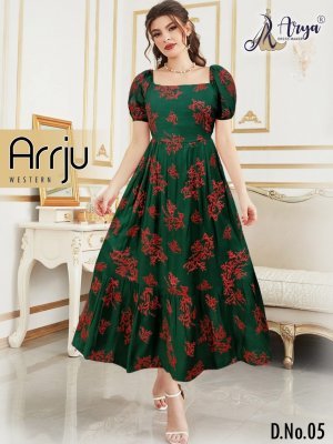 ARRJU  REYON COTTON THREAD WORK WESTERN WEAR D5