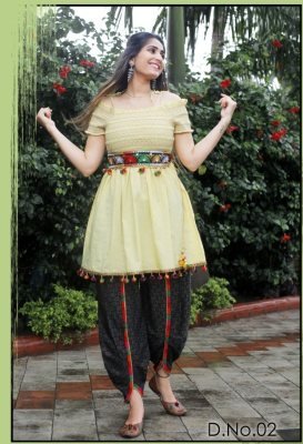 ASVAAR COTTON KEDIYA AND DHOTI FOR NAVRATRI  D2