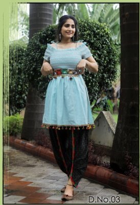 ASVAAR COTTON KEDIYA AND DHOTI FOR NAVRATRI  D3