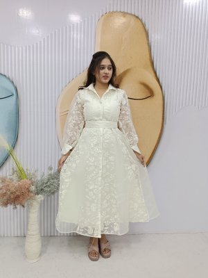  Amirah Long Western Shirt Style Dress 