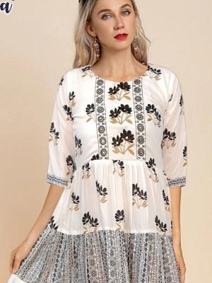 Asvi Tunic Mirror thread work Western 02  Western Wear