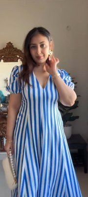 BlueBerry Stylish A line Long Western Dress 