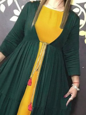 Charmee Green Reyon New Party Wear Fashionable Kurti For Women Wear D4 party wear kurtis