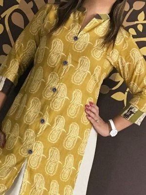 Charmee Mustard Reyon New Party Wear Fashionable Kurti For Women Wear D6 party wear kurtis