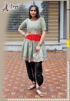 Dholna Mirror Thread Work South Cotton Dhoti And Kedia  D6 NAVRATRI