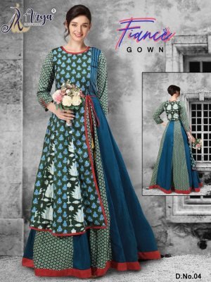 FIANCE DIGITAL PRINT LONG GOWN D4