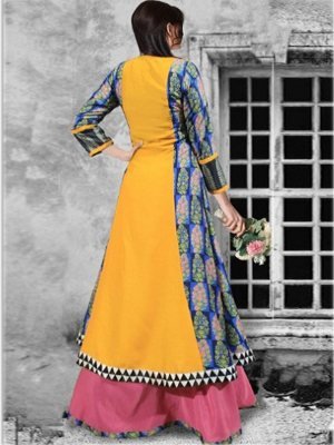 FIANCE DIGITAL PRINT LONG GOWN  D2 Party Wear gown