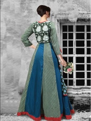 FIANCE DIGITAL PRINT LONG GOWN D4 Party Wear gown
