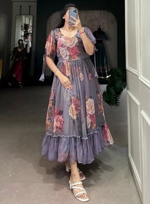 GULAABO LONG WESTERN FLORAL FROCK WESTERN WEAR
