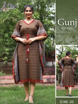 GUNJ SOUTH COTTON EMBROIDERY WORK KAFTAN D3 KAFTAN