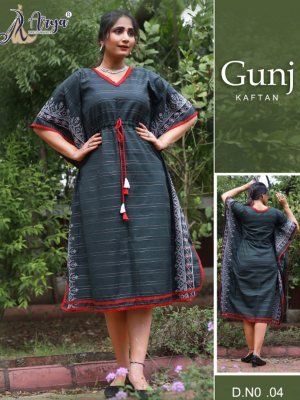 GUNJ SOUTH COTTON EMBROIDERY WORK KAFTAN D4 KAFTAN