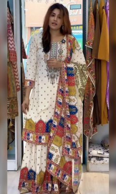 Gulista Plazzo Pair with Dupatta Set  PAKISTANI SUIT