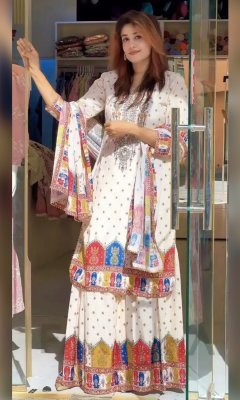 Gulista Plazzo Pair with Dupatta Set  PAKISTANI SUIT