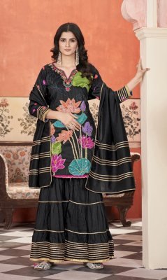 HAYAT- HEAVY FANCY KURTI SHARARA PAIR WITH DUPATTA SET PAKISTANI SUIT