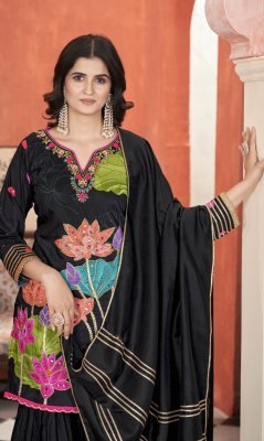 HAYAT- HEAVY FANCY KURTI SHARARA PAIR WITH DUPATTA SET PAKISTANI SUIT