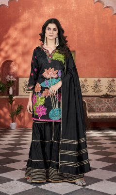 HAYAT- HEAVY FANCY KURTI SHARARA PAIR WITH DUPATTA SET PAKISTANI SUIT