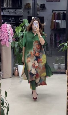 HELLY LONG SHIRT STYLE DRESS party wear kurtis