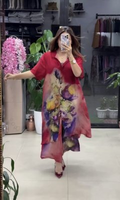 HELLY-LONG SHIRT STYLE DRESS party wear kurtis