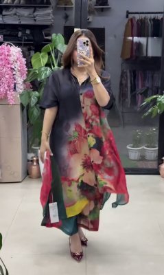 HELLY-LONG SHIRT STYLE DRESS party wear kurtis