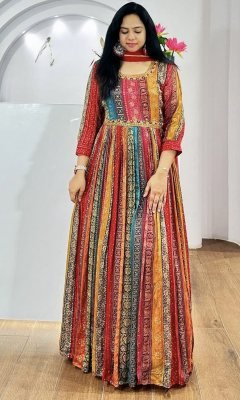 Himara Anarkali Gown With Dupatta Set  Party Wear gown