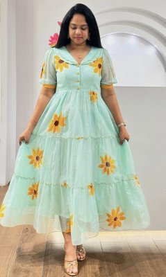 JASLEEN  LONG FLOWING WESTERN DRESS  WESTERN WEAR