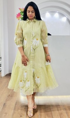 JASLEEN  LONG FLOWING WESTERN DRESS  WESTERN WEAR