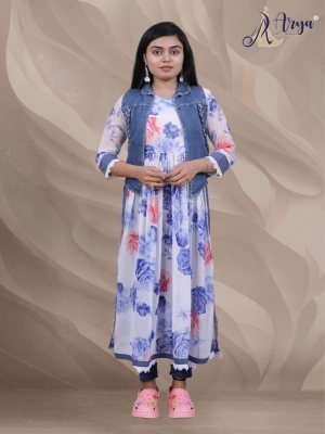 KUSUM DENIM KOTI WITH LONG KURTI COLLECTION 02  Western Wear