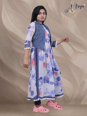 KUSUM DENIM KOTI WITH LONG KURTI COLLECTION 02  Western Wear