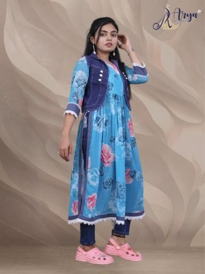 KUSUM DENIM KOTI WITH LONG KURTI COLLECTION 04  Western Wear