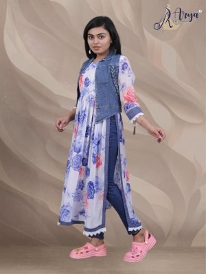 KUSUM DENIM KOTI WITH LONG KURTI COLLECTION 02  Western Wear