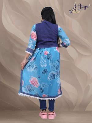 KUSUM DENIM KOTI WITH LONG KURTI COLLECTION 04  Western Wear