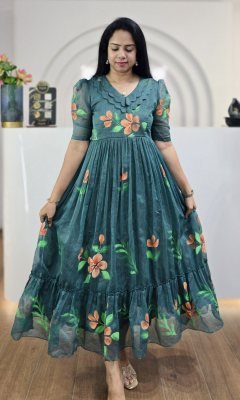 Kalwal- Long Western Dress   Western Wear