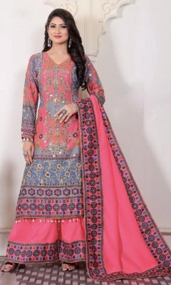 LEEHI HEAVY FANCY PLAZZO PAIR WITH DUPATTA SET 