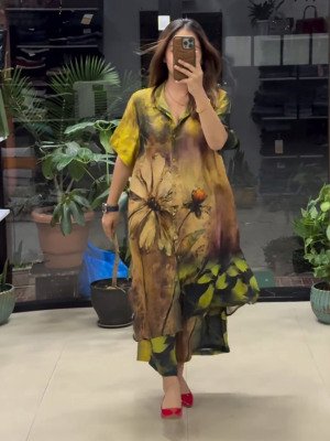 LILY LONG SHIRT STYLE DRESS KURTIES