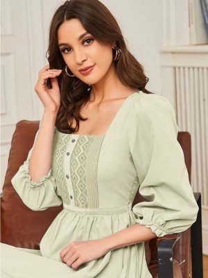 LIMANI LINING VISCOSE THREAD WORK WESTERN D6  Western Wear
