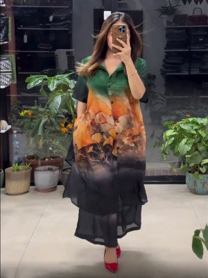 LUMINA LONG SHIRT STYLE DRESS party wear kurtis