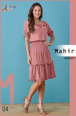 Mahir Beige Imported New Trendy Western For Women Wear D4