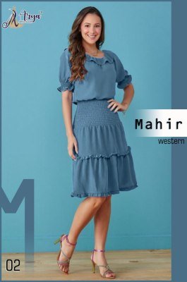 Mahir Blue Imported New Trendy Western For Women Wear D2