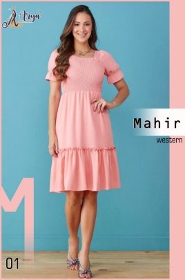 Mahir Pink Imported New Trendy Western For Women Wear D1  Western Wear
