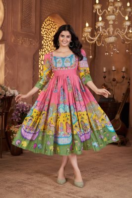 Meera Long Western Dress 
