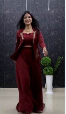 Mouly Three Piece Suit  Top   Bottom   Jacket Style  CO-ORD SET 