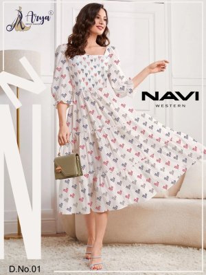 Navi Reyon Cotton Printed Western Wear D1 