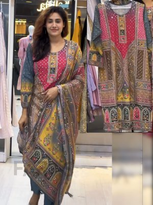 Nazama Heavy Fancy Pair With Dupatta Set 