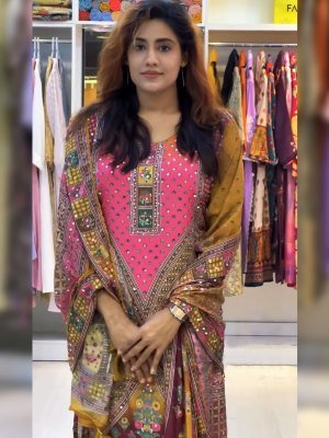 Nazama Heavy Fancy Pair With Dupatta Set party wear kurtis