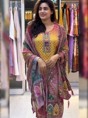 Nazama Heavy Fancy Pair With Dupatta Set party wear kurtis