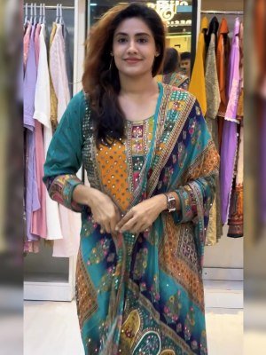Nazama Heavy Fancy Pair With Dupatta Set party wear kurtis