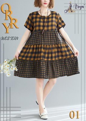 Orry Black Mix Reyon New Trendy Fashionable Western Dress For Women Wear D1